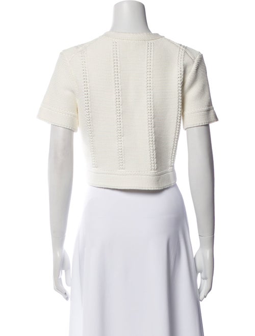 Maje Crew Neck Short Sleeve Crop Top