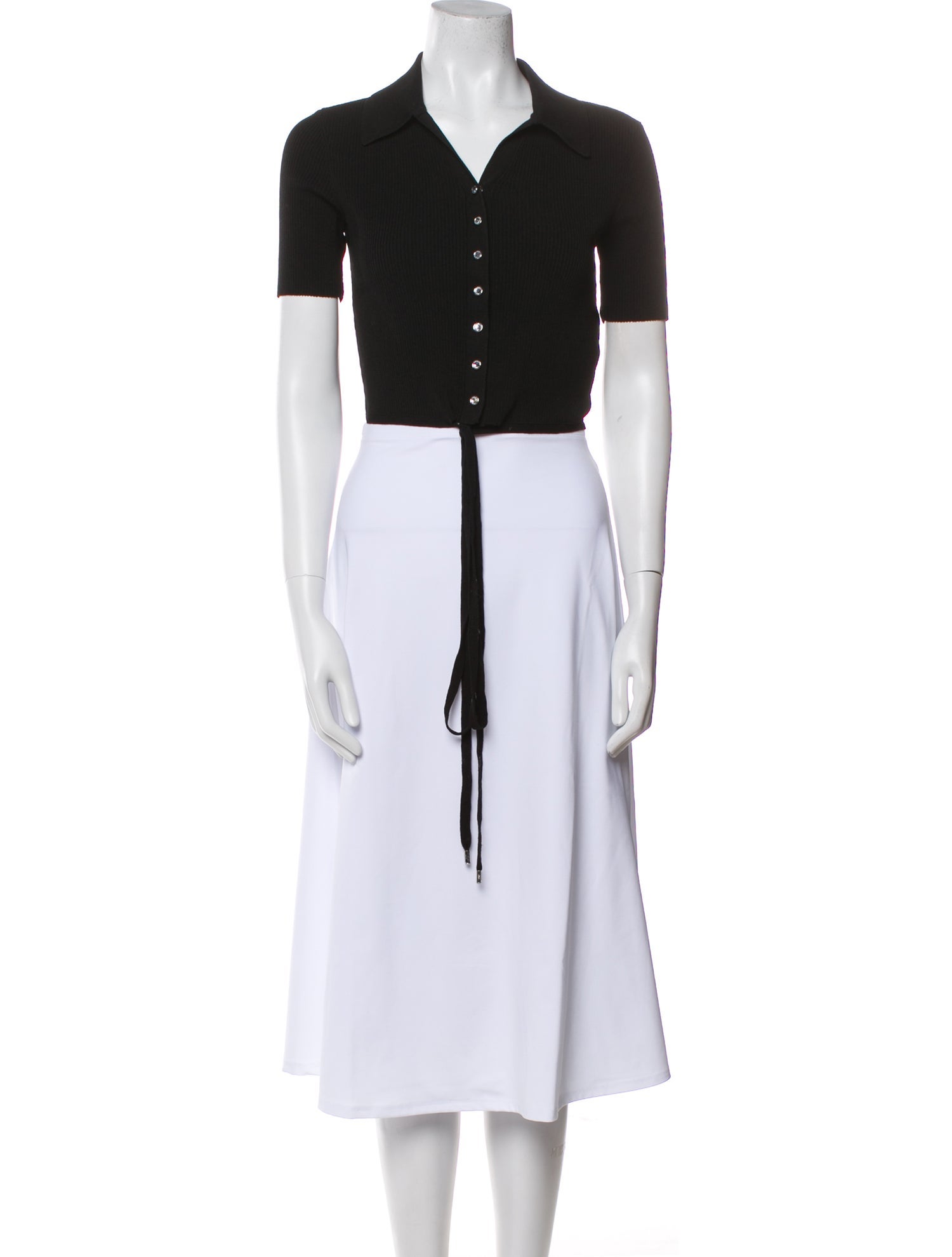 Maje Short Sleeve Crop Top