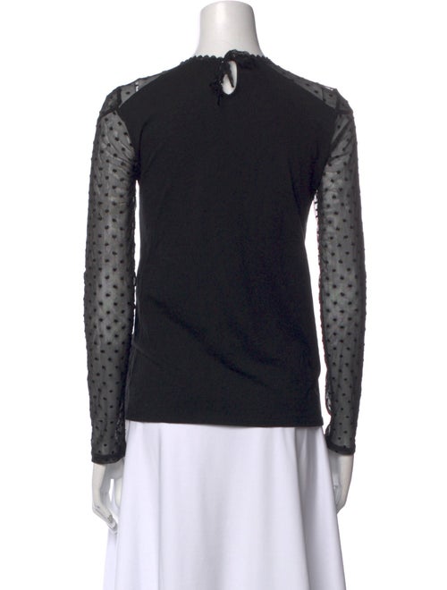 Maje Crew Neck Long Sleeve Top