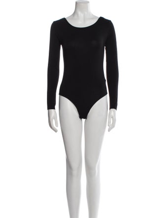 Maje Scoop Neck Long Sleeve Bodysuit