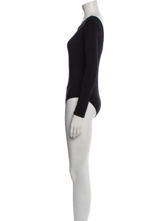 Maje Scoop Neck Long Sleeve Bodysuit