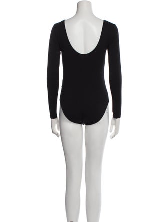 Maje Scoop Neck Long Sleeve Bodysuit