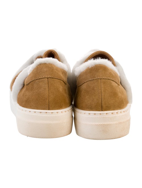 Maje Suede Fur Trim Loafers