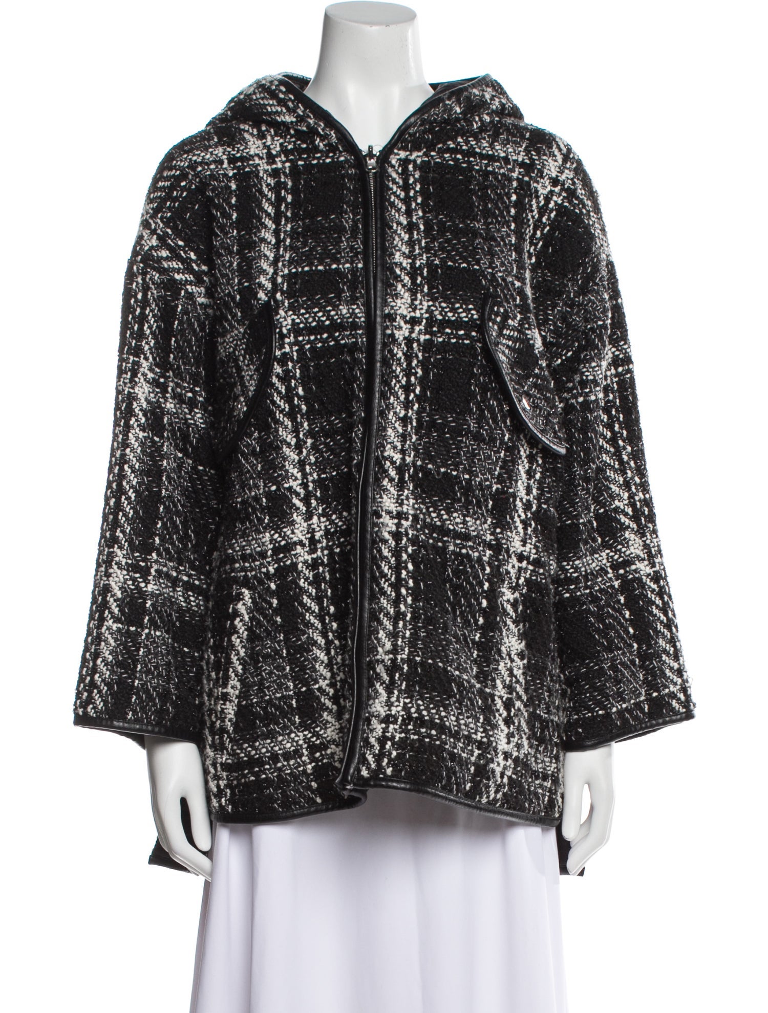 Maje Tweed Pattern Coat
