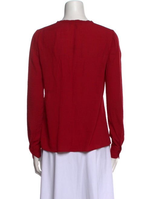 Maje V-Neck Long Sleeve Blouse