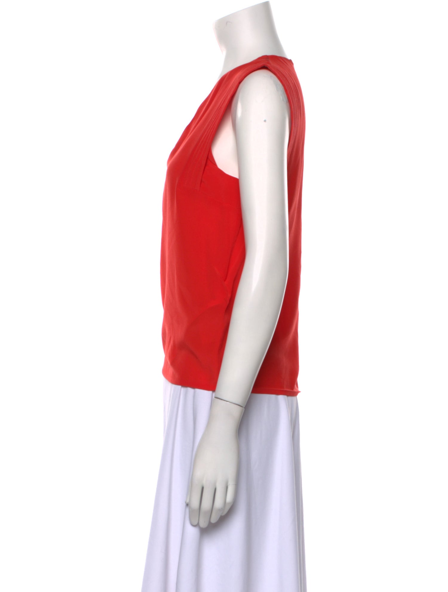 Maje Silk V-Neck Crop Top