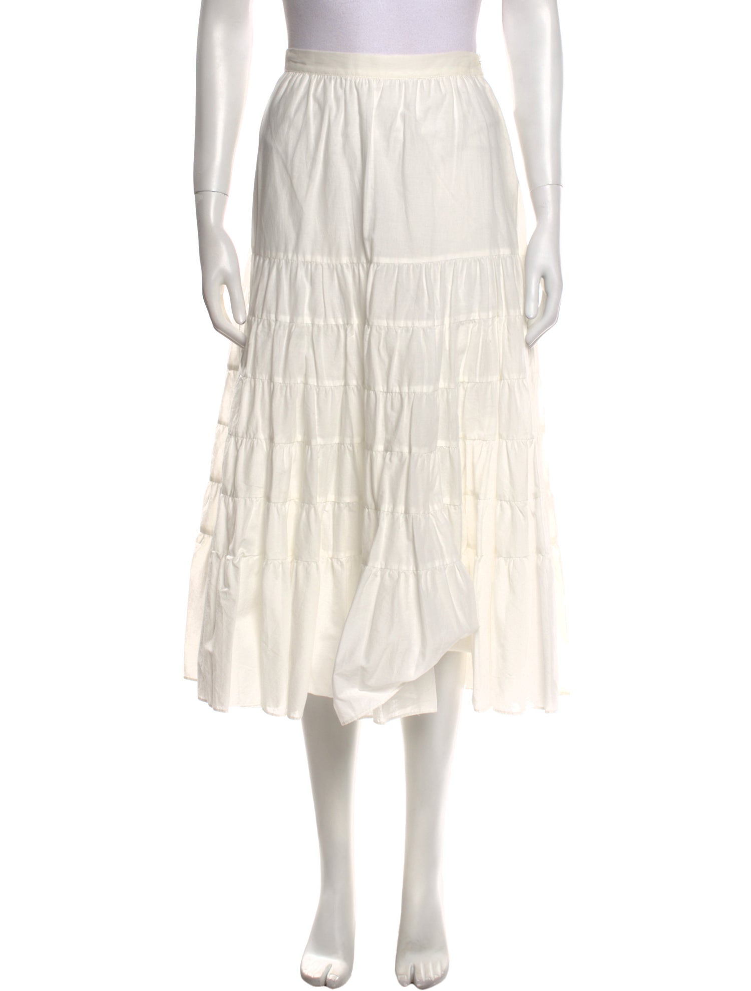 Maje Pleated Accents Midi Length Skirt w/ Tags