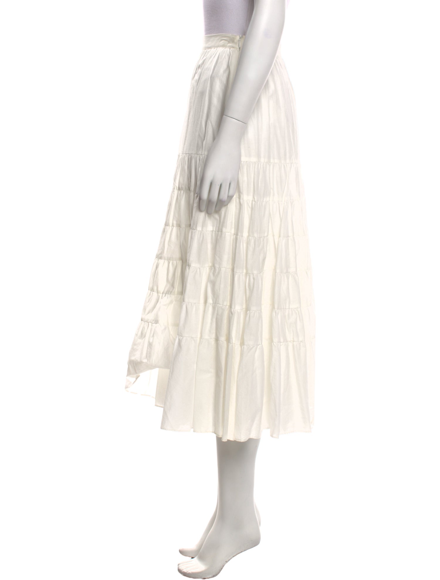 Maje Pleated Accents Midi Length Skirt w/ Tags