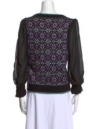Maje Nylon Printed Sweater