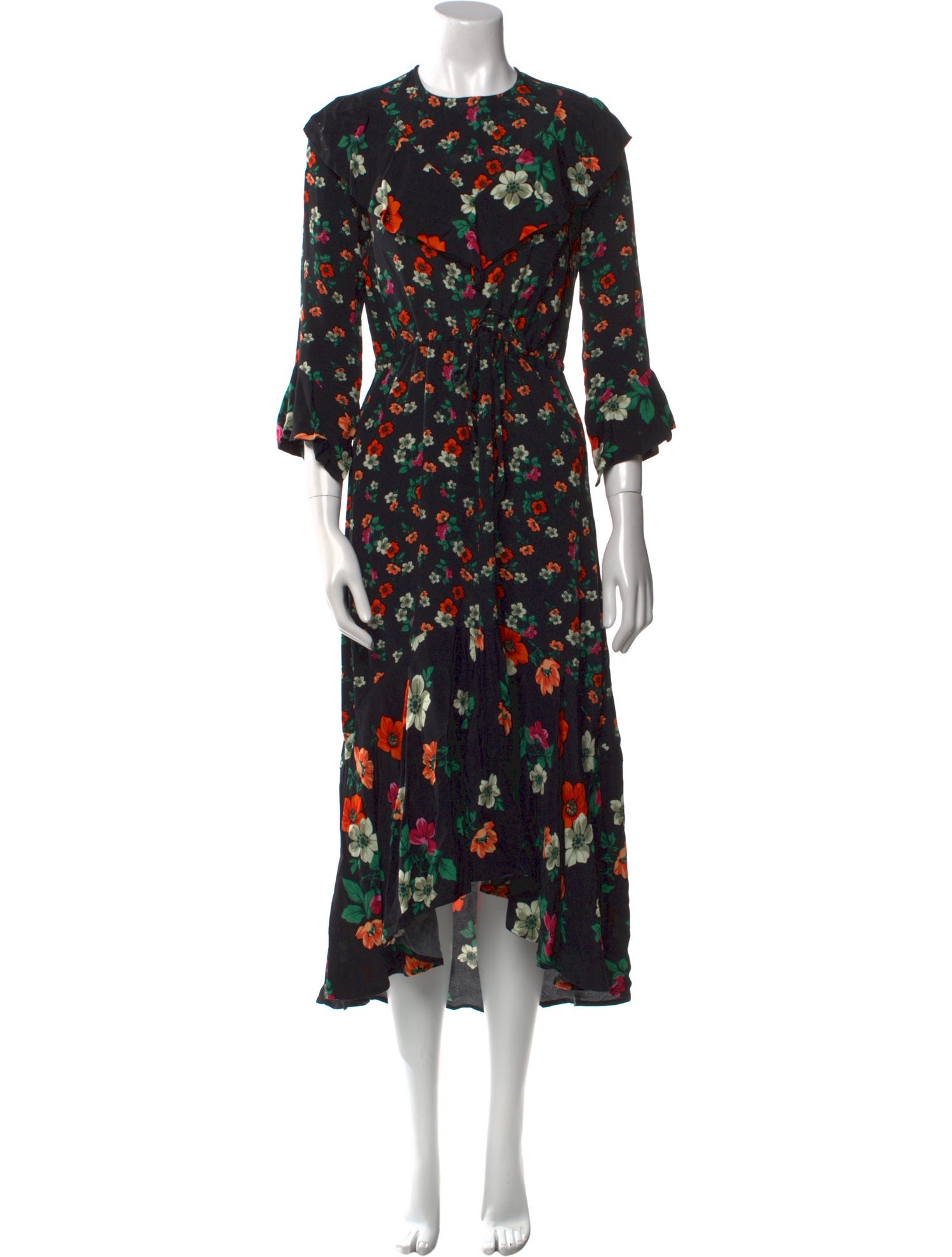 Maje Floral Print Long Dress