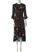 Maje Floral Print Long Dress