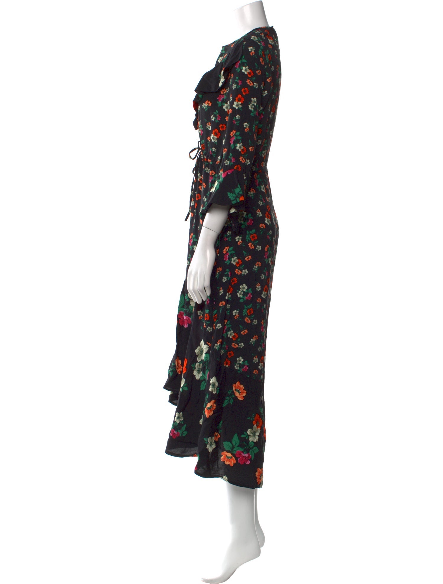 Maje Floral Print Long Dress
