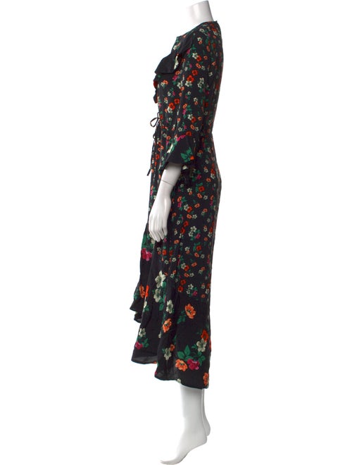 Maje Floral Print Long Dress