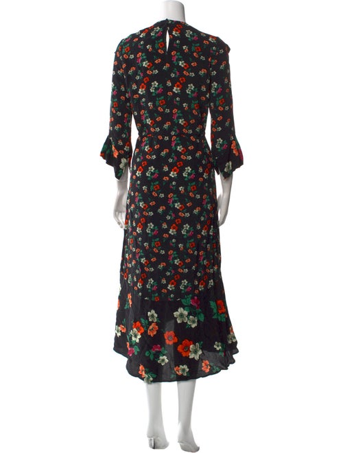 Maje Floral Print Long Dress