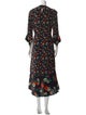 Maje Floral Print Long Dress