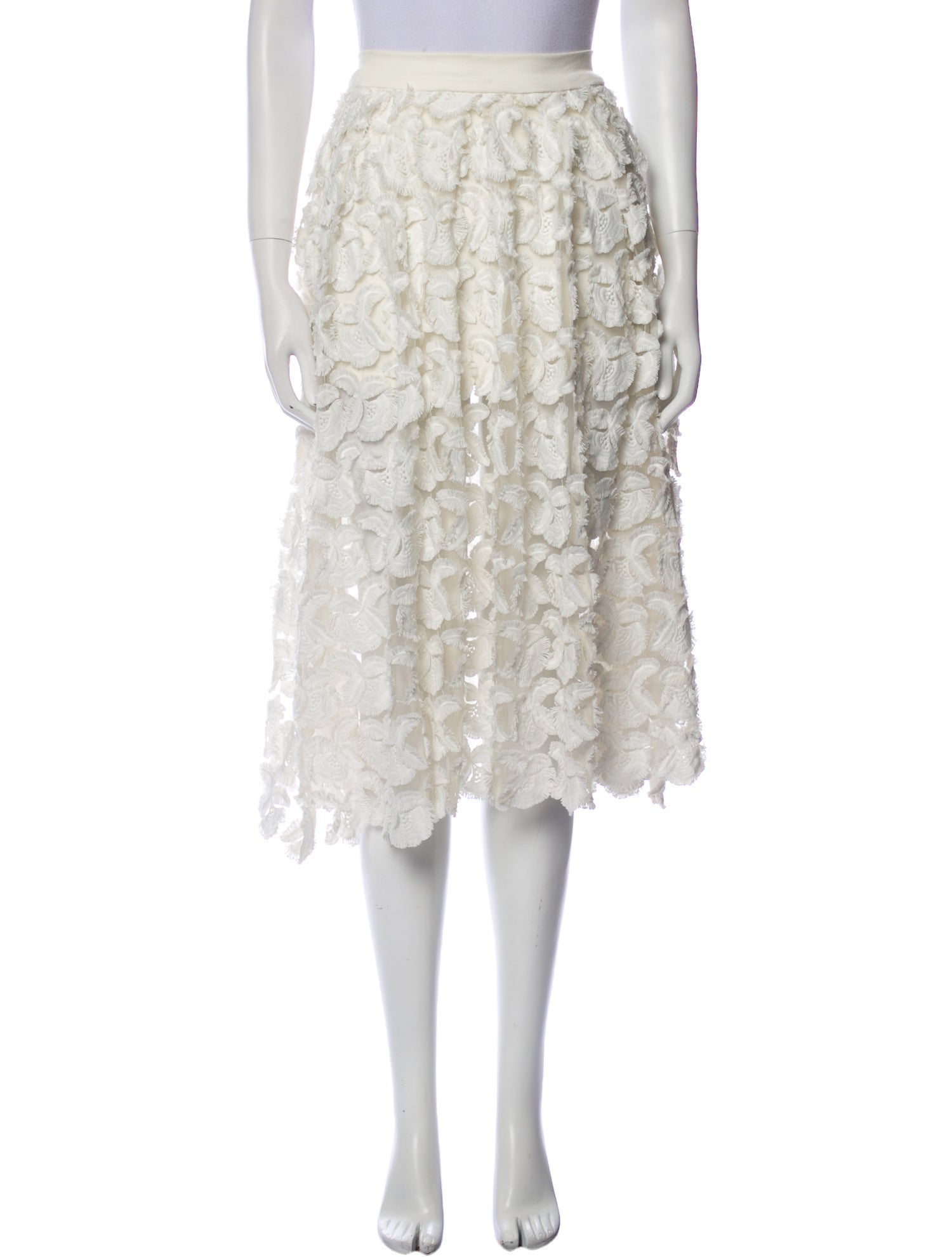 Maje Lace Pattern Knee-Length Skirt