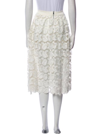 Maje Lace Pattern Knee-Length Skirt