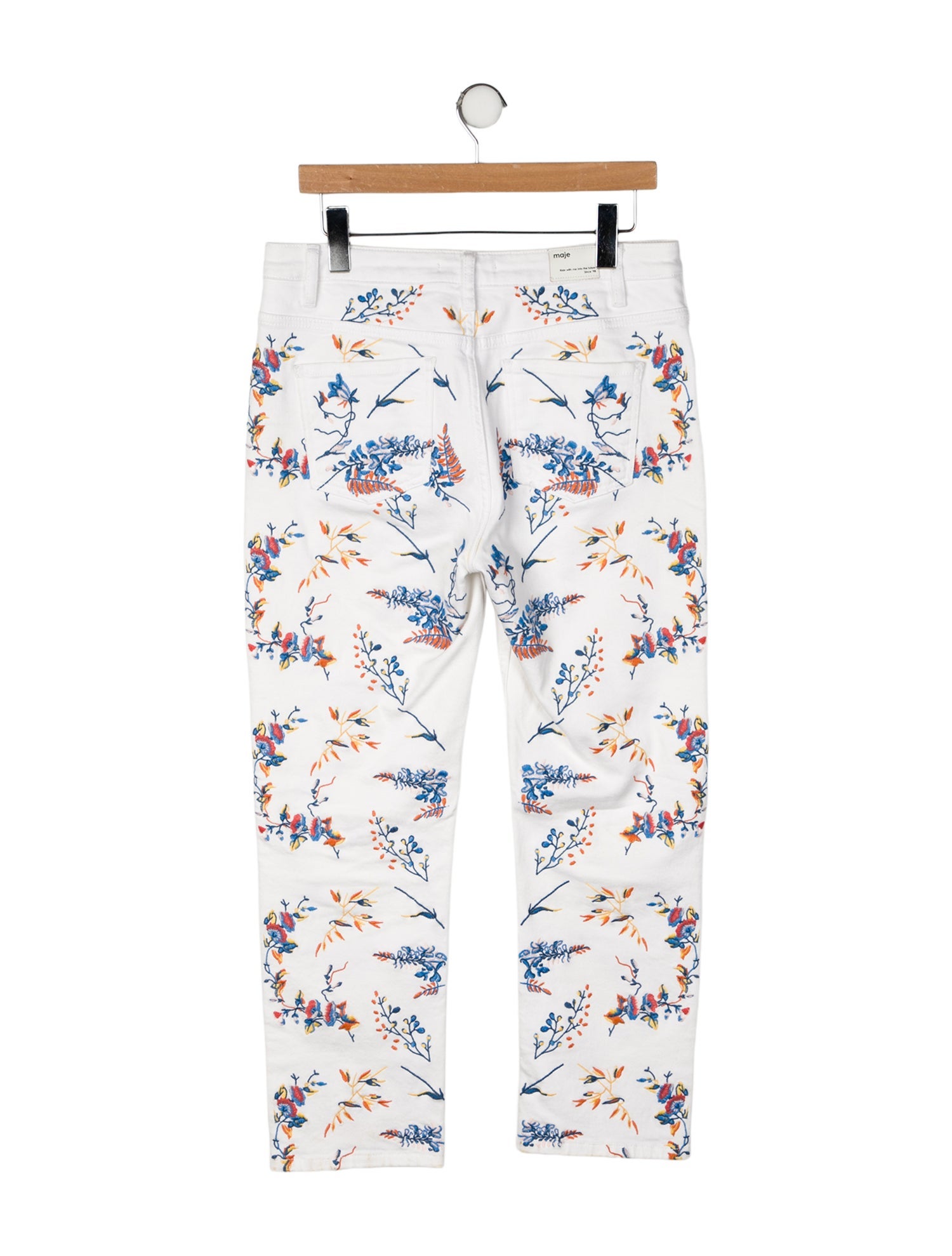 Maje Mid-Rise Straight Leg Jeans