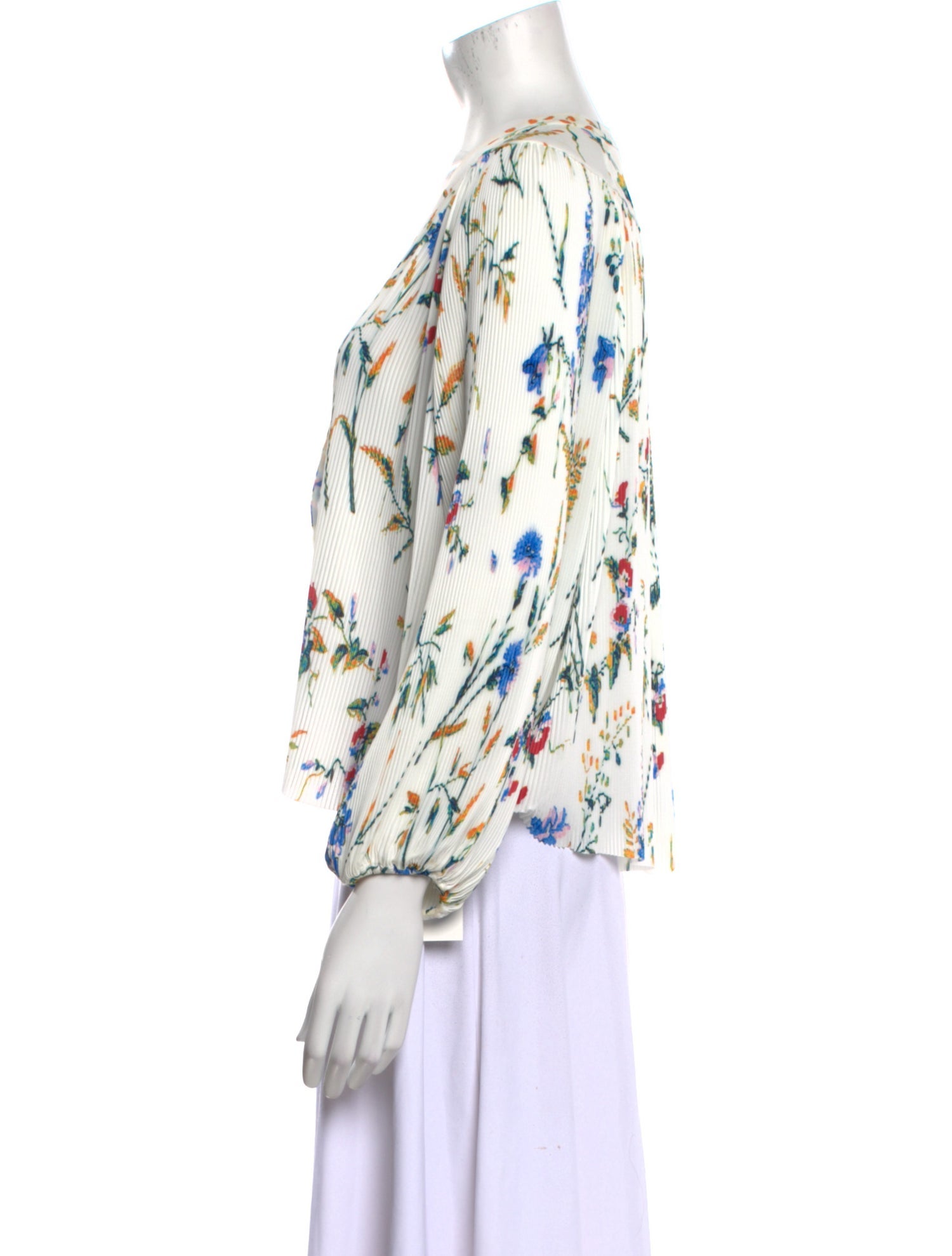 Maje Printed V-Neck Blouse