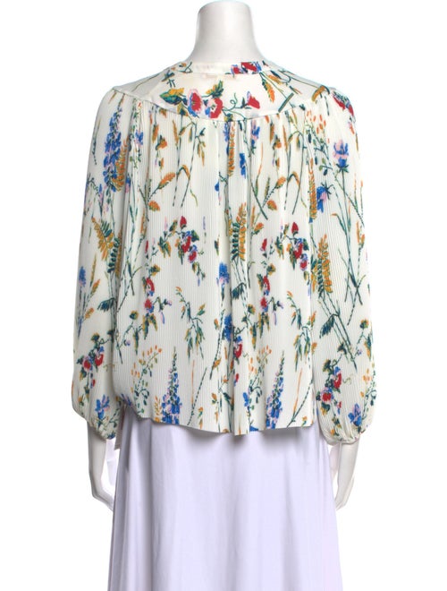 Maje Printed V-Neck Blouse