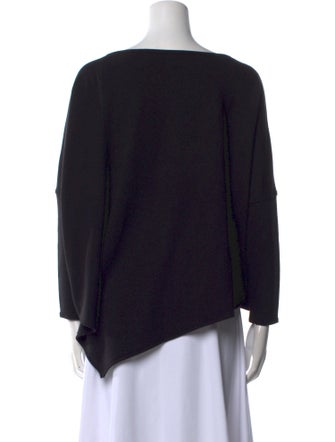 Maje Bateau Neckline Long Sleeve Sweatshirt