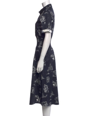Maje Printed Midi Length Dress