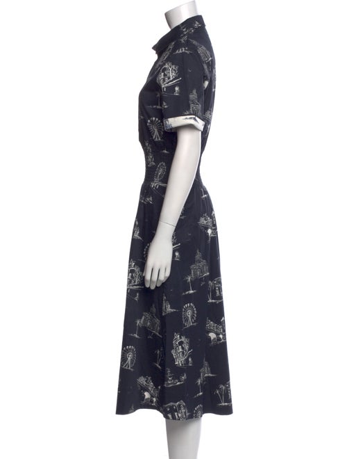 Maje Printed Midi Length Dress