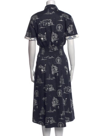 Maje Printed Midi Length Dress