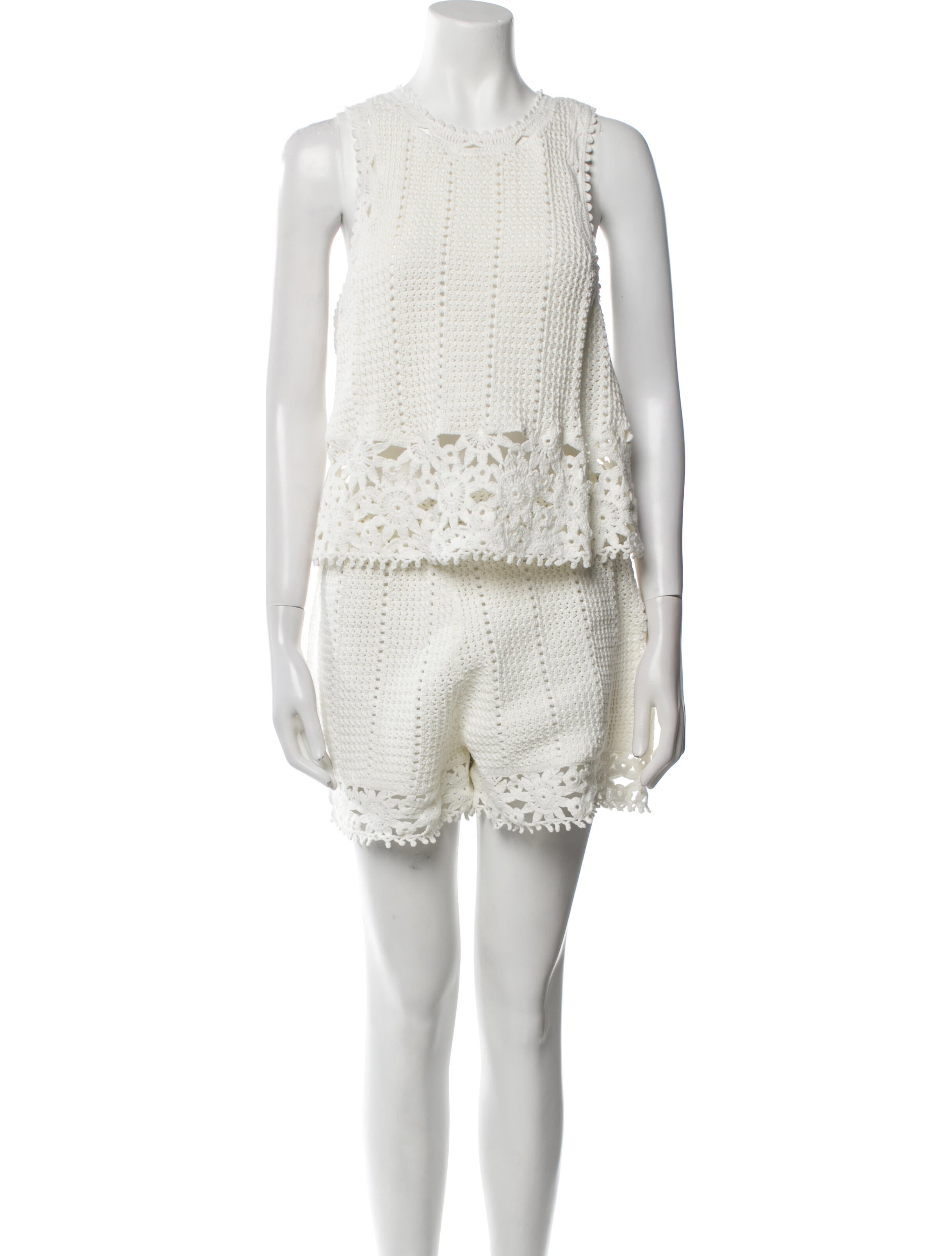 Maje Crochet Lace Pattern Short Set