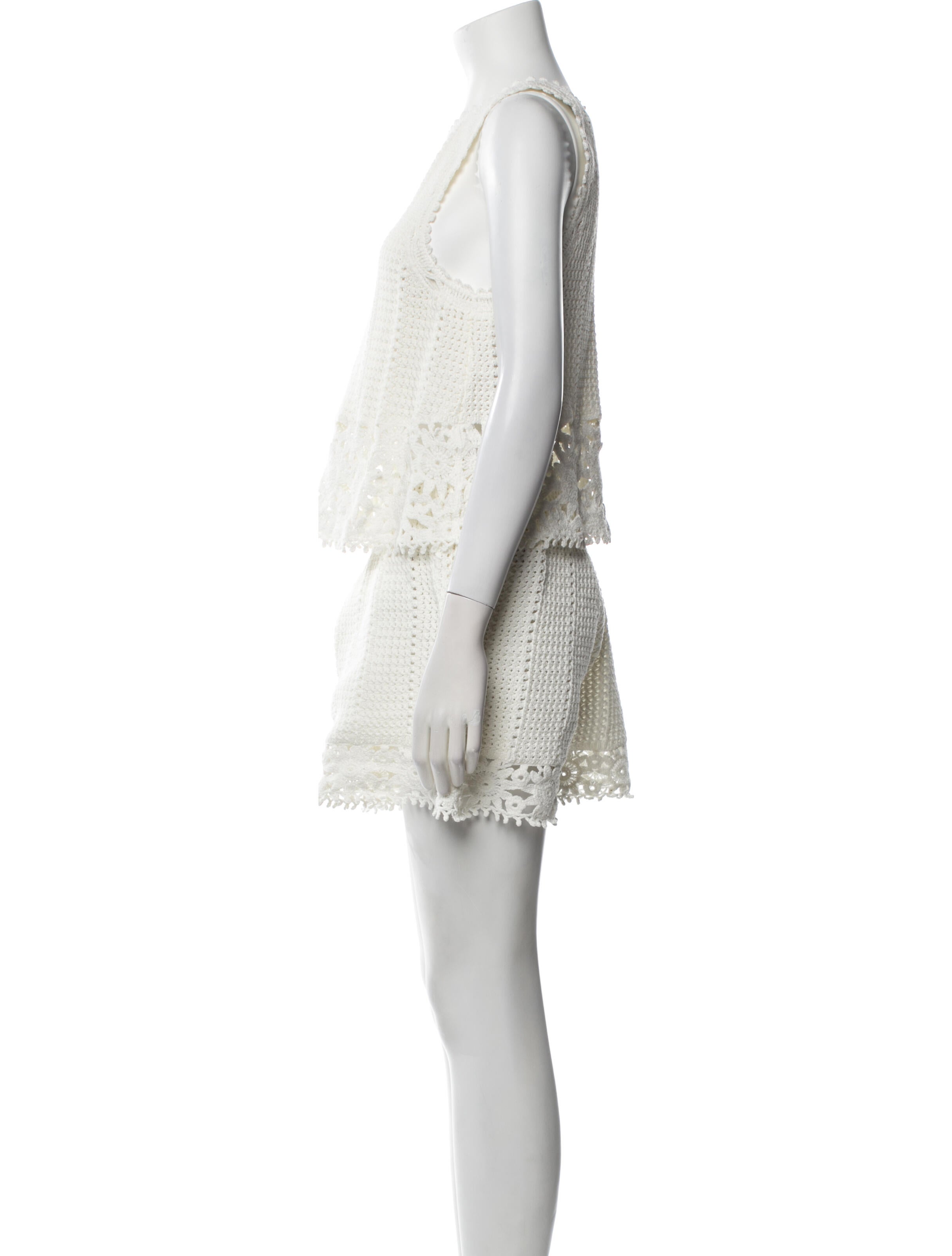 Maje Crochet Lace Pattern Short Set