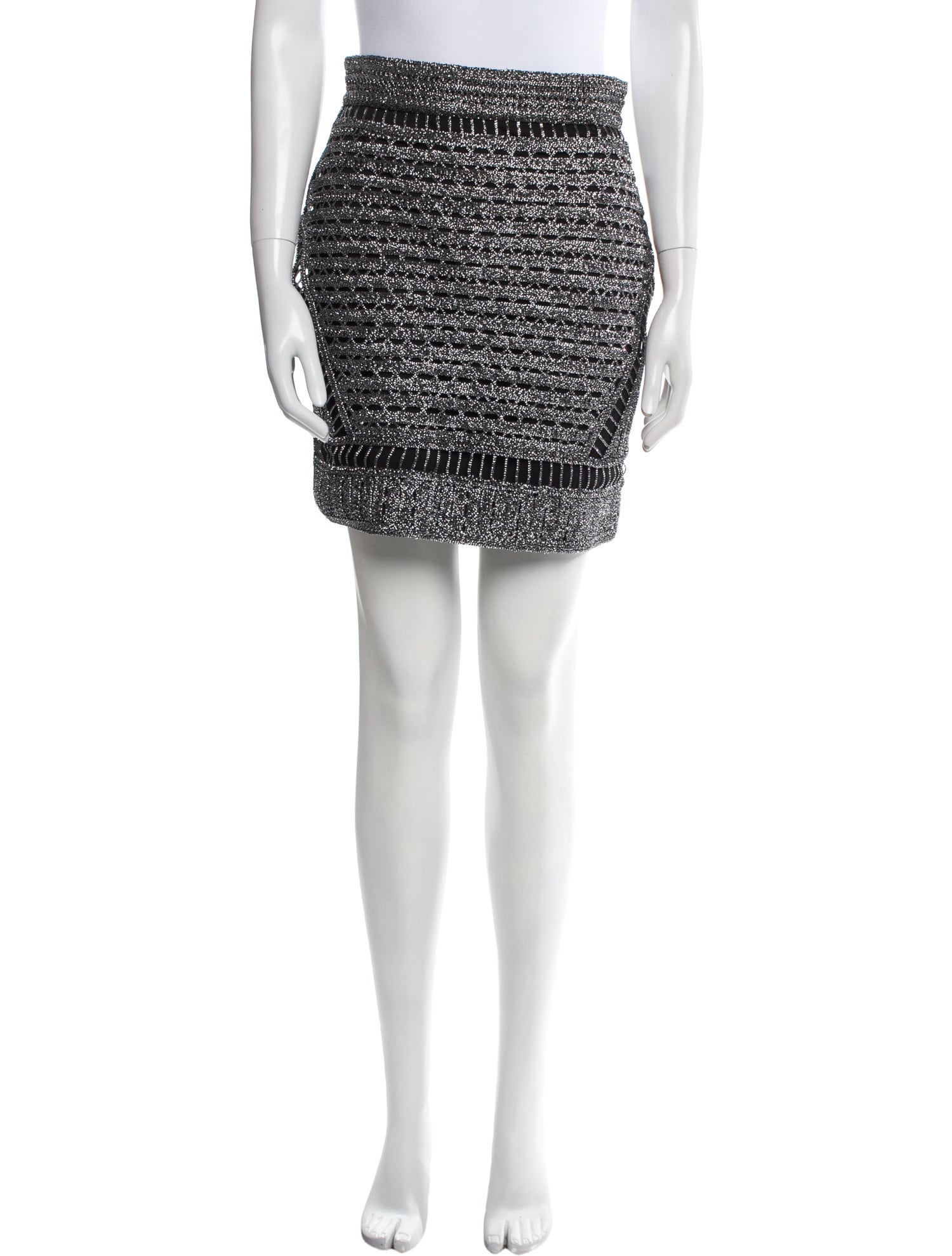 Maje Tweed Pattern Mini Skirt