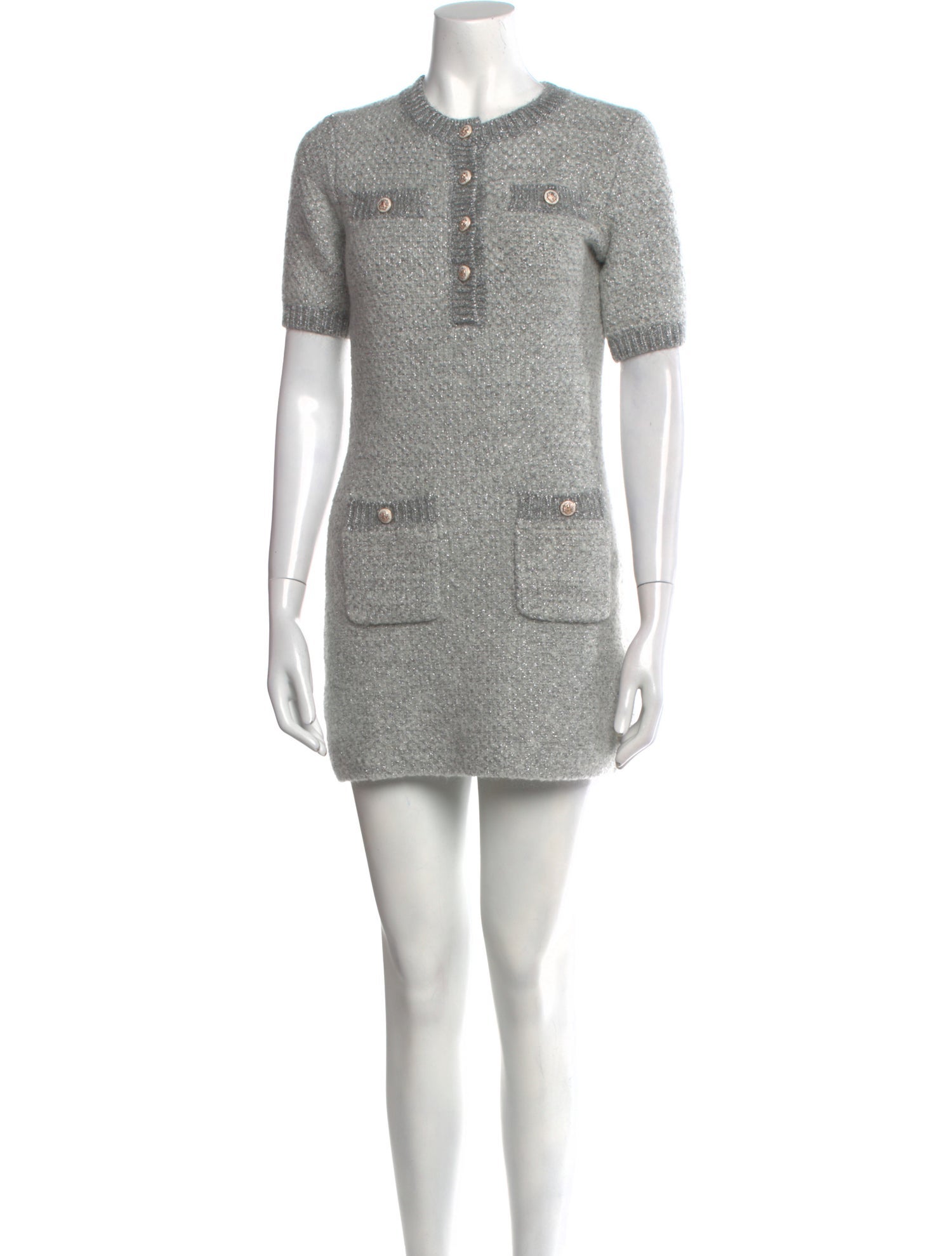 Maje Crew Neck Mini Dress