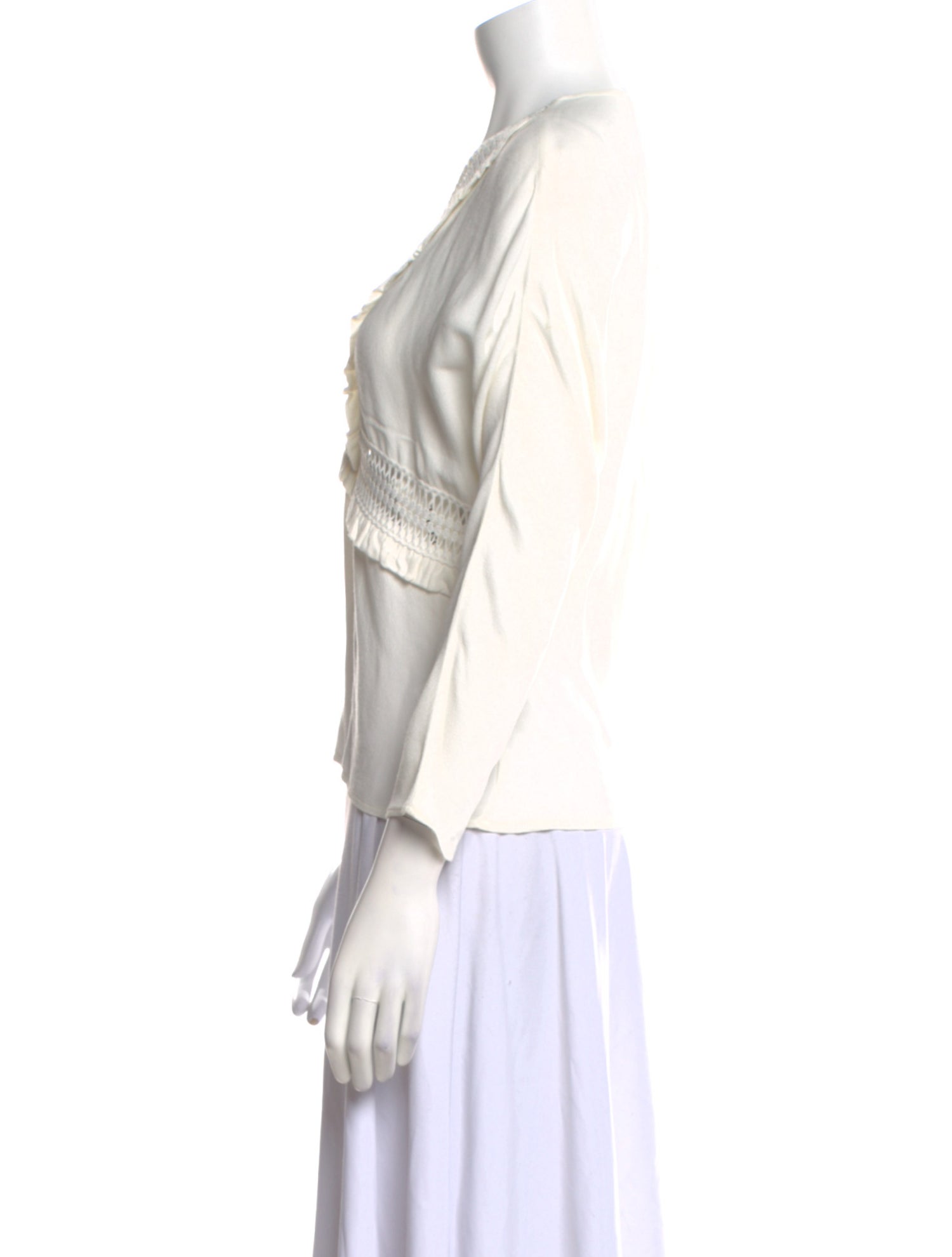 Maje V-Neck Three-Quarter Sleeve Blouse w/ Tags