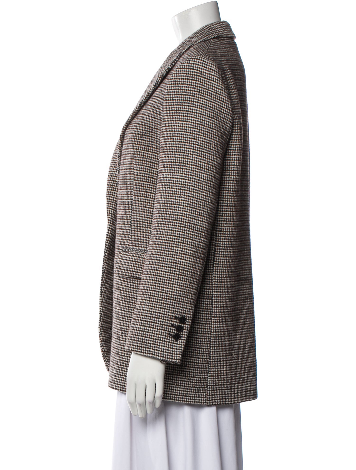 Maje Houndstooth Print Blazer