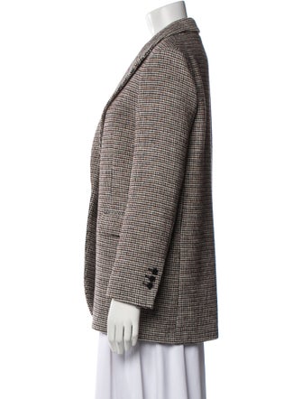 Maje Houndstooth Print Blazer