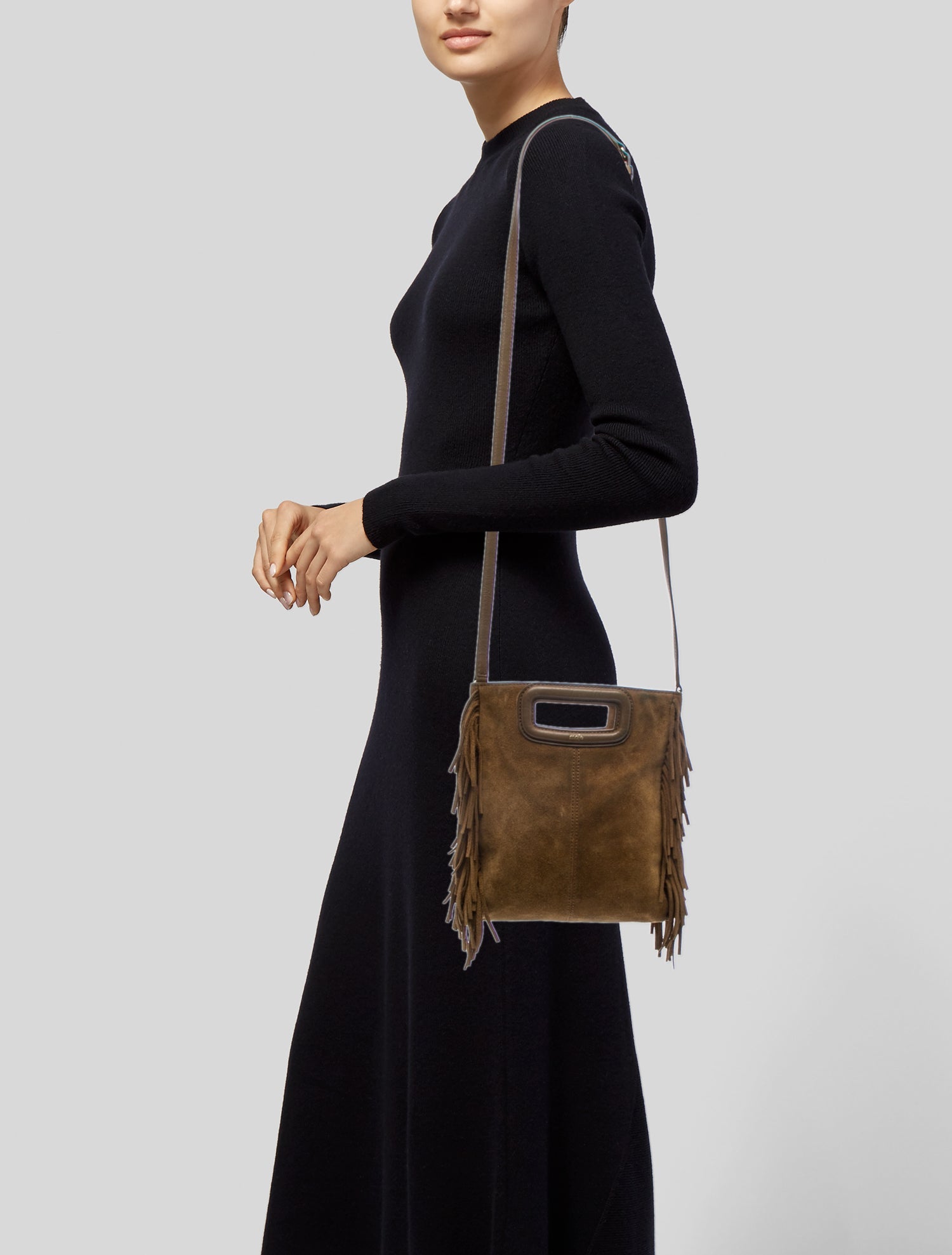 Maje Suede Crossbody Bag