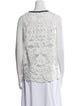 Maje Lace Pattern Scoop Neck Top