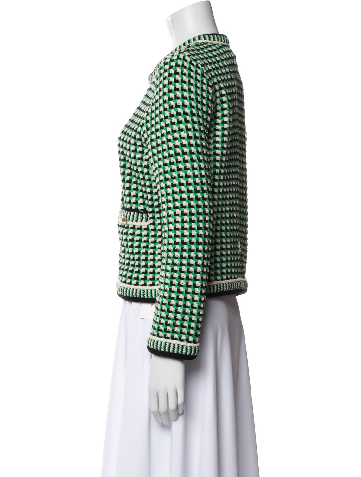 Maje Houndstooth Print Evening Jacket