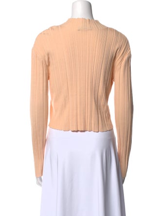 Maje Mock Neck Long Sleeve Crop Top