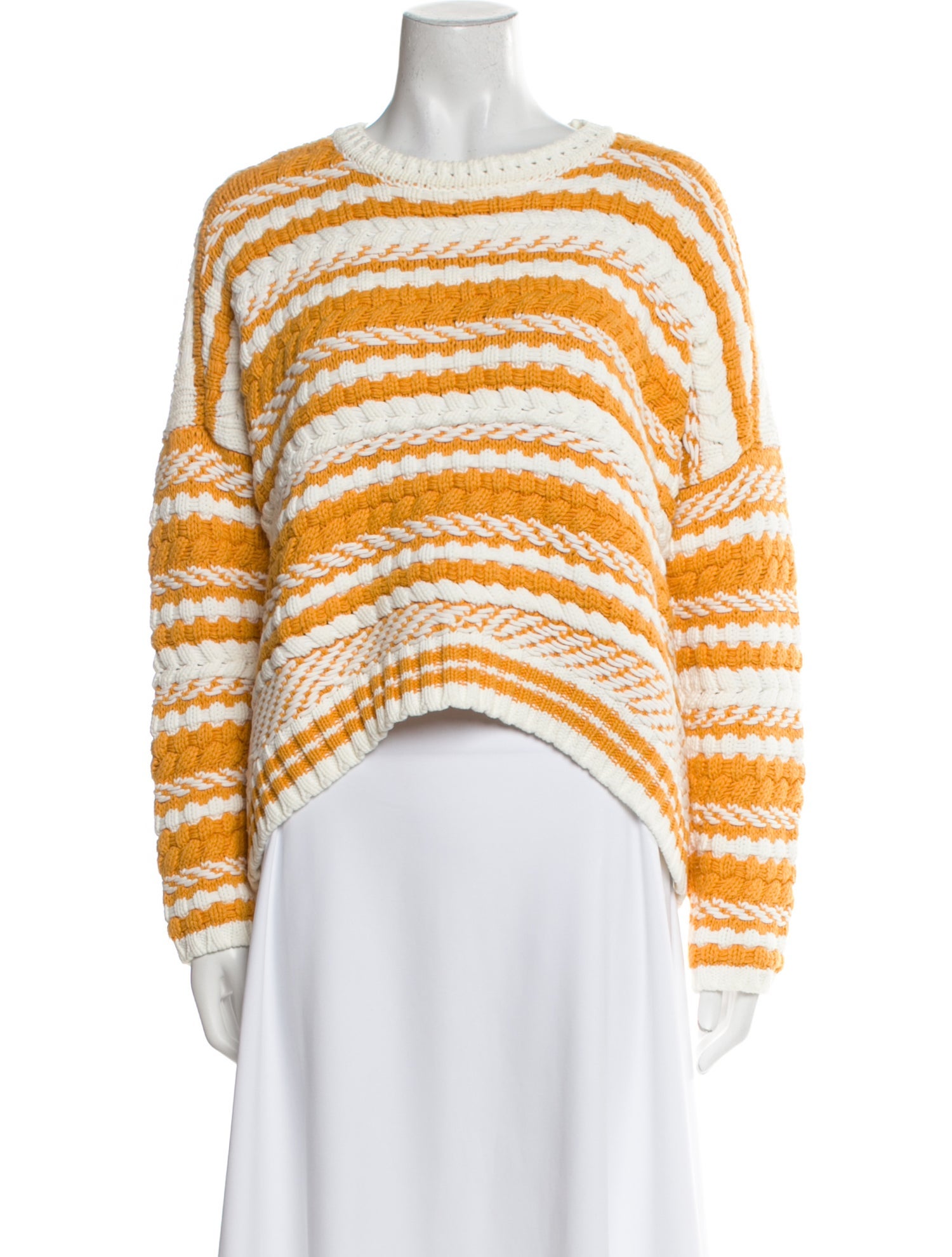 Maje Striped Scoop Neck Sweater