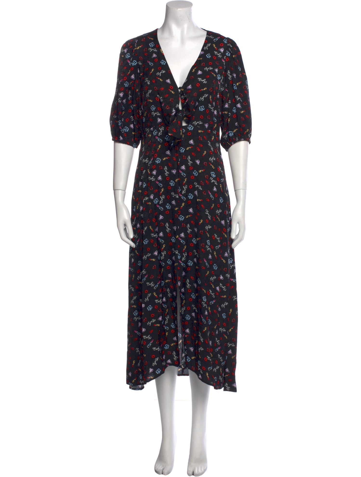 Maje Floral Print Long Dress