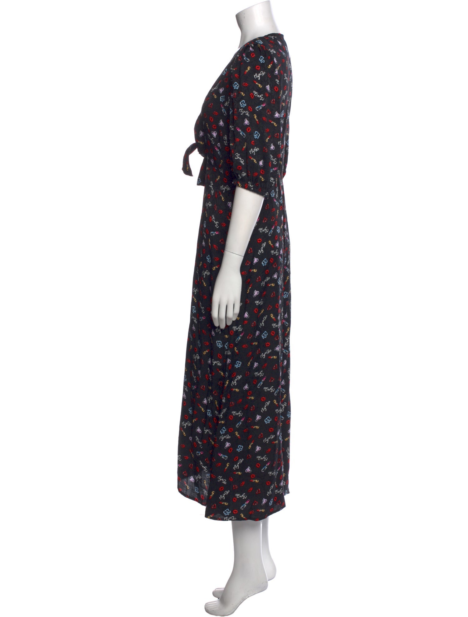 Maje Floral Print Long Dress