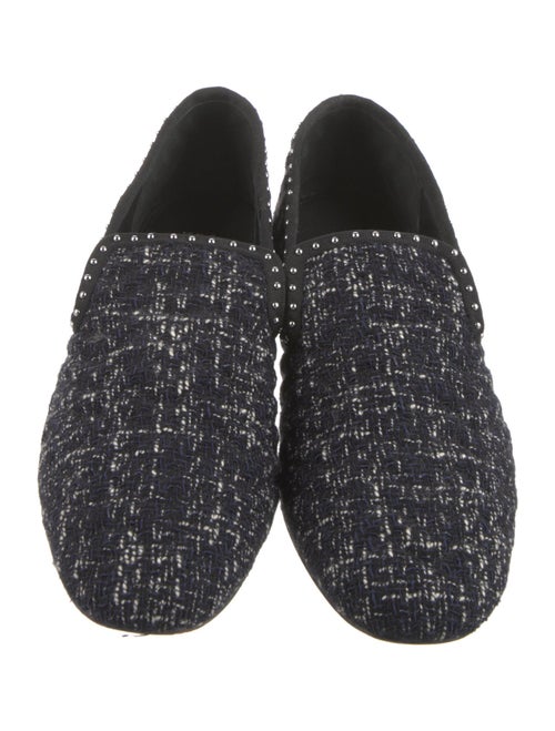 Maje Tweed Printed Loafers