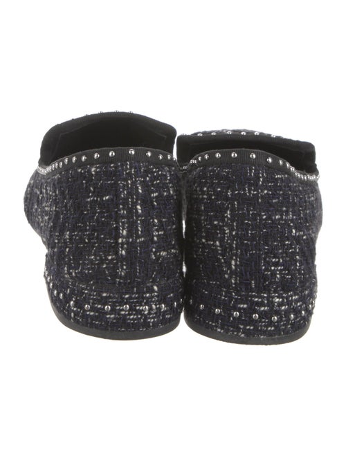 Maje Tweed Printed Loafers