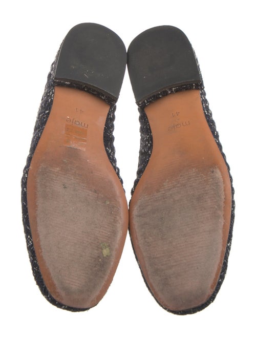 Maje Tweed Printed Loafers