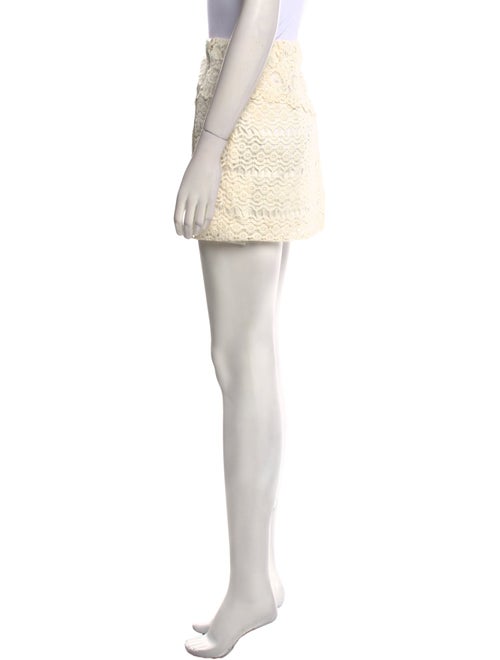 Maje Leather Trim Embellishment Mini Skirt