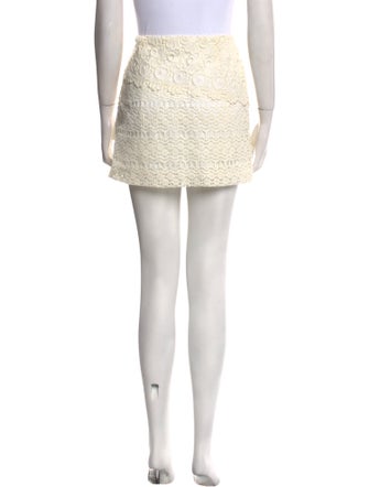 Maje Leather Trim Embellishment Mini Skirt