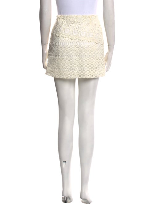 Maje Leather Trim Embellishment Mini Skirt