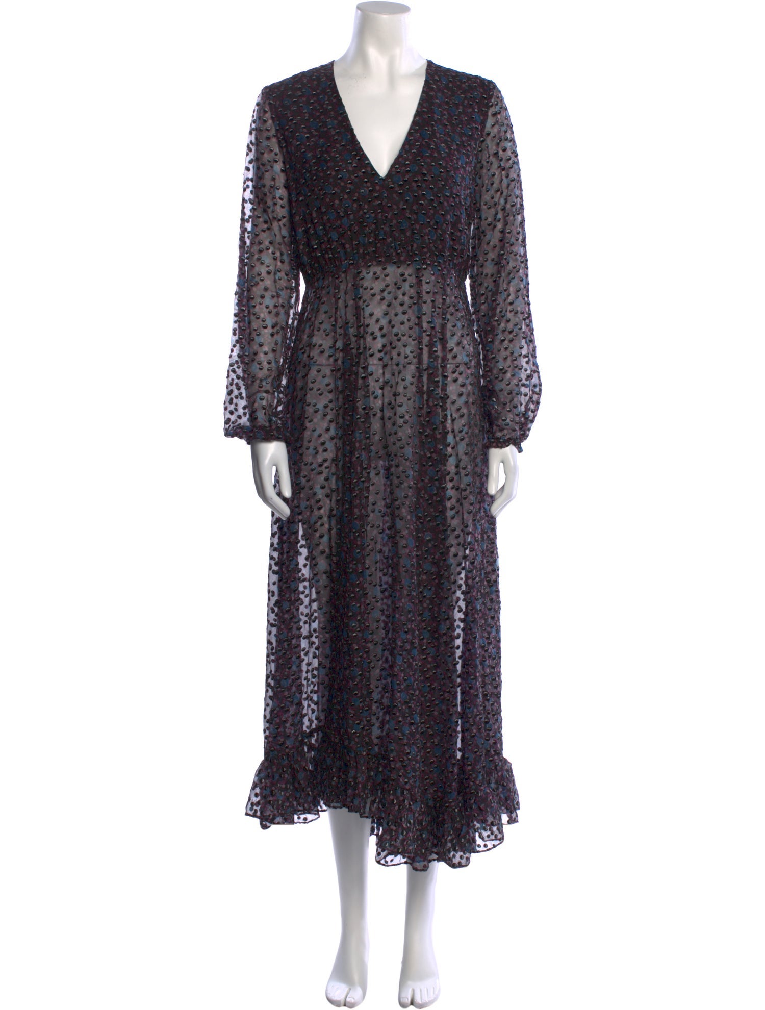 Maje Floral Print Long Dress