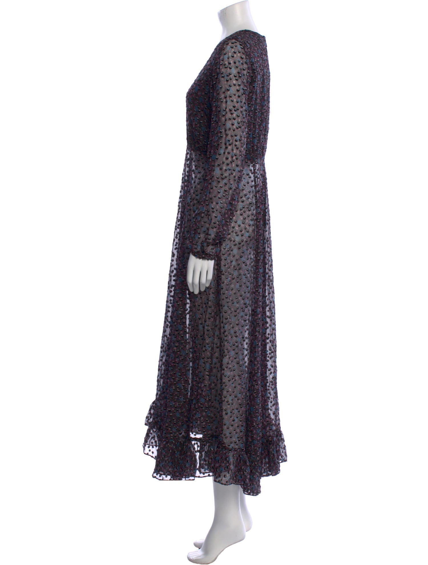 Maje Floral Print Long Dress